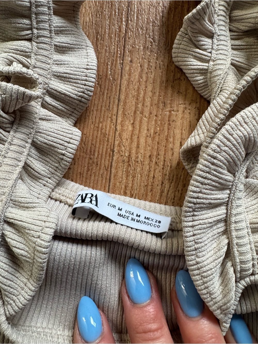 Zara Ruffle Strap Tank Top - Picture 2 of 4